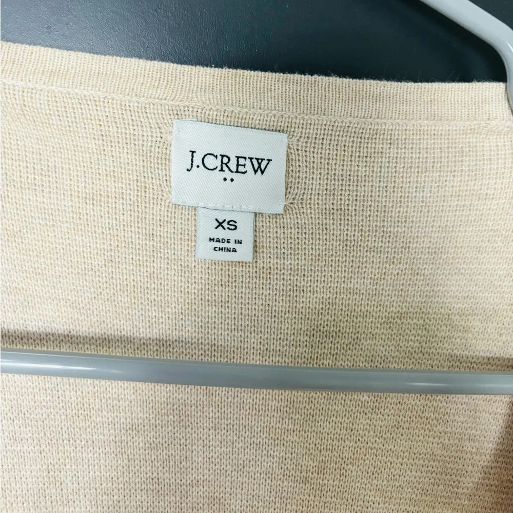JCrew XS tan open front cardigan - Picture 4 of 5